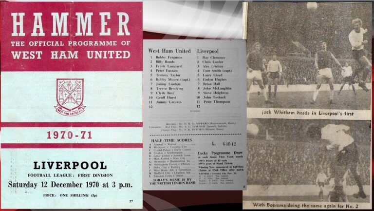 12/12/1970: Νίκη επί West Ham με πρώτo γκολ Whitham