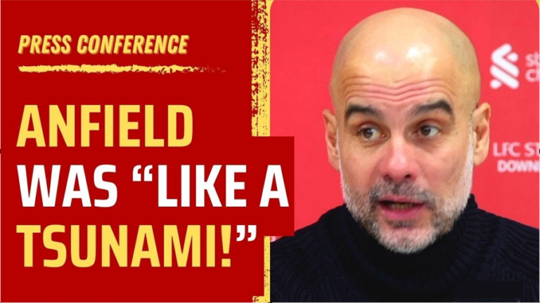 Pep Guardiola: “Έμοιαζε με τσουνάμι το Anfield στο 2ο ημίχρονο”