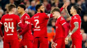 Πανηγυρισμοί στο Anfield.